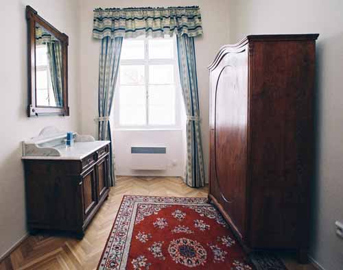 
Living room of Kampa Apartment, an apartment in Prague. Kampa, an apartment offered by Apartments in Prague, is close to Prague’s Charles Bridge and Malostranske Namesti.