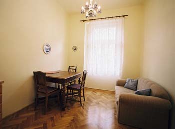 
Kitchen of  Luzicka apartment, an apartment in Prague. Accommodation in Prague offered by Apartments in Prague, apartments in Prague.