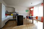 Kitchen with a dining table for 6