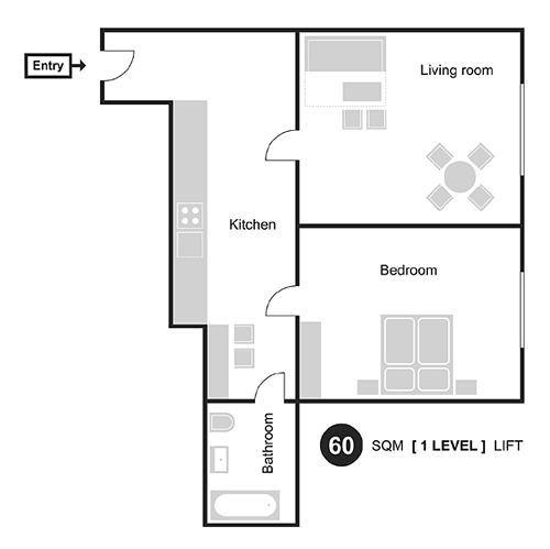 Floorplan of Apartment Obecní dvůr
