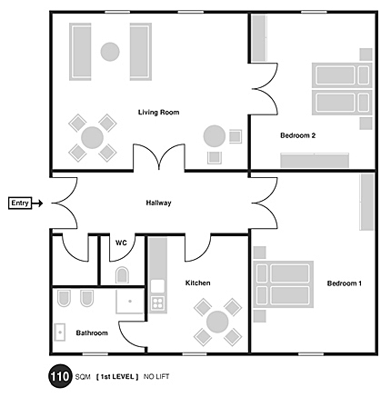 Floorplan of Apartment Spanelska 1
