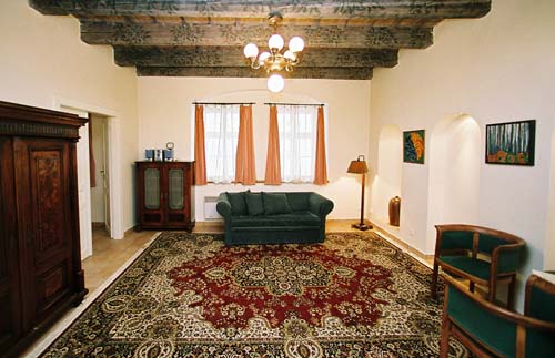 Living room  of Vlasska 2. Vlasska 2, an apartment offered by Prague Accommodations, is close to Prague Castle and the Lesser Town Square.