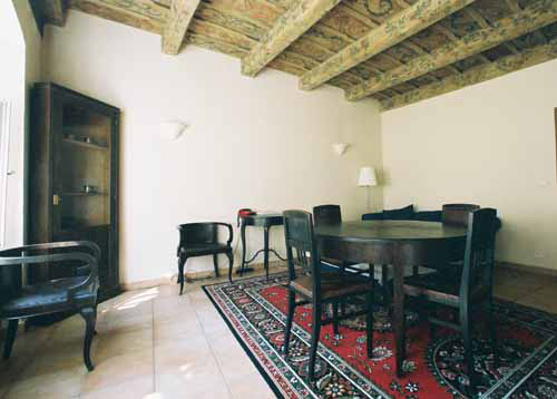 Dining room of Vlasska 6, an apartment in Prague. Accommodation in Prague offered by Prague Accommodations, apartments in Prague.