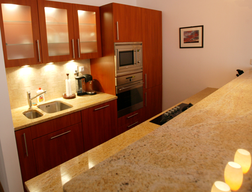 kitchen in Zborovska apartment, an apparatment in Prague. Apartment Zborovska is offered by Prague Accommodation and Apartments in Prague, is close to Prague’s Charles Bridge and Mala Strana. Also close by is the dancing building  built in the 1990s. Accomodation in Prague is Appartament in Prag’s speciality