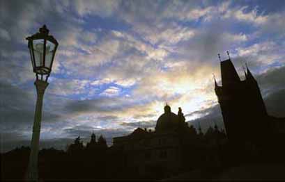 Charles Bridge sunrise . Accommodation in Prague offered by Prague Accommodations, apartments in Prague.