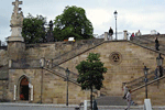 Stairs up to the Charles Bridge