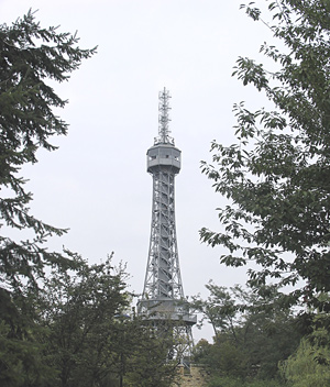 Observation tower on Petrin Hill near to Apartment in Prague’s Vlasska and Prokopska apartments. 